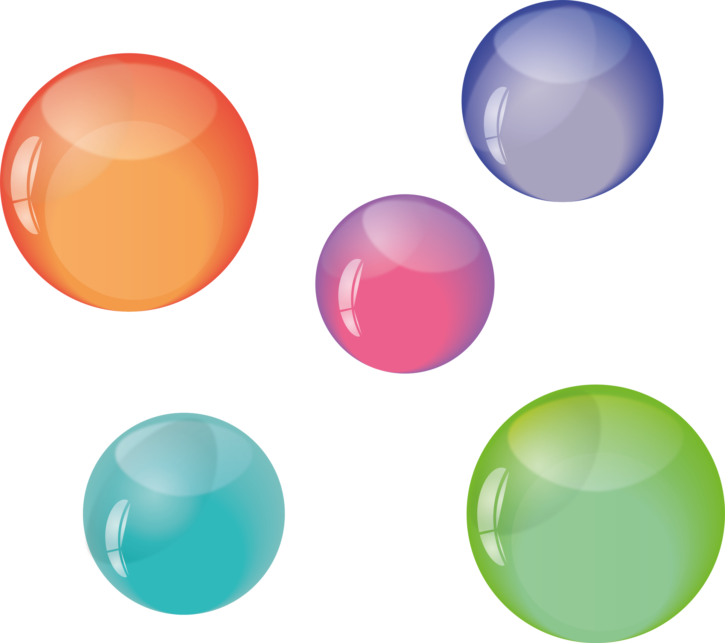 Bright Colorful Bubbles
